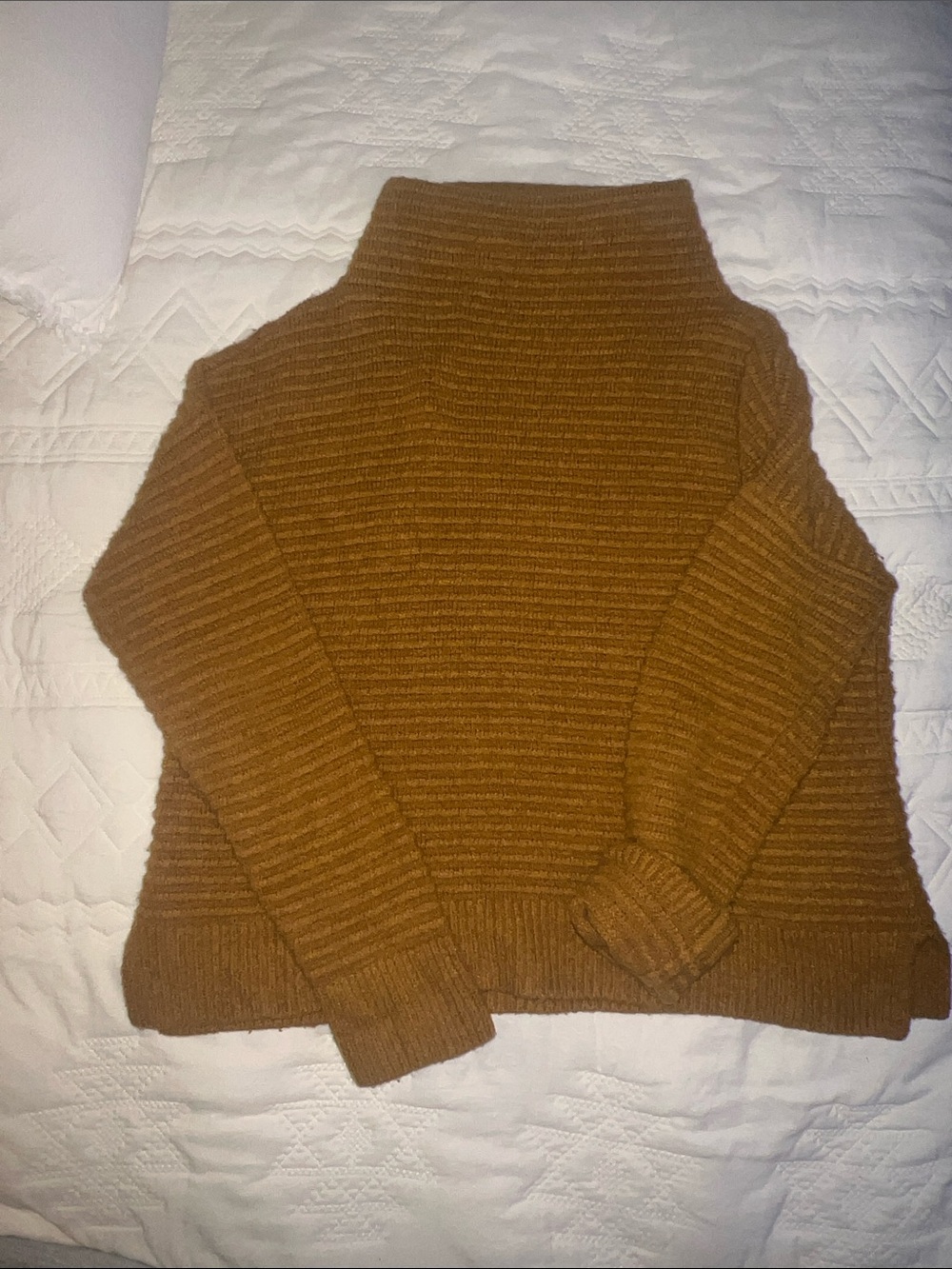 XSMadewell Ribbed Turtleneck Sweater in Camel Brown